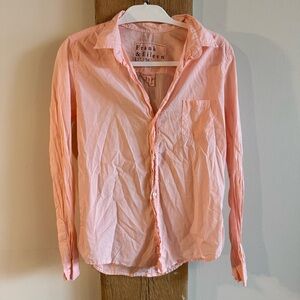 Frank & Eileen Barry Button Up Long Sleeve Shirt Pink Medium